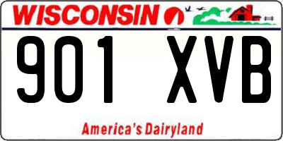 WI license plate 901XVB