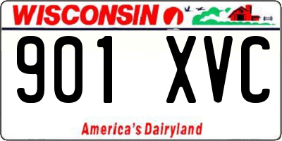 WI license plate 901XVC
