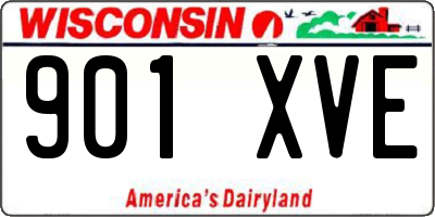 WI license plate 901XVE