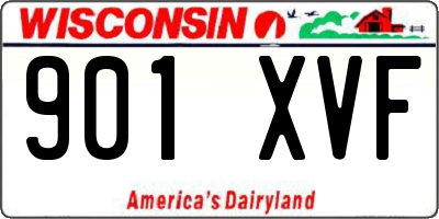 WI license plate 901XVF