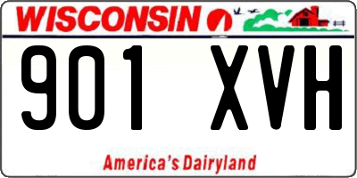 WI license plate 901XVH