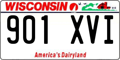 WI license plate 901XVI
