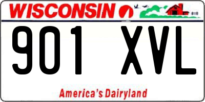 WI license plate 901XVL