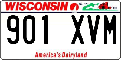 WI license plate 901XVM