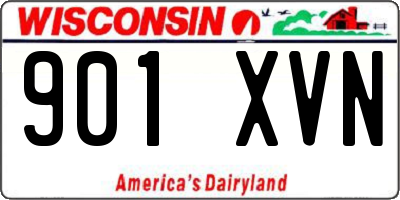 WI license plate 901XVN