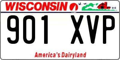 WI license plate 901XVP