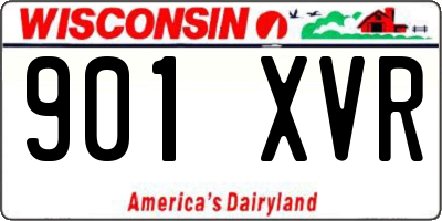 WI license plate 901XVR