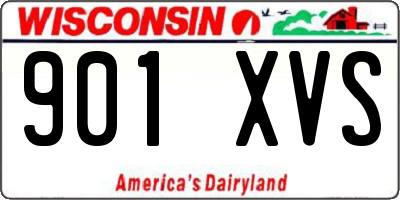 WI license plate 901XVS