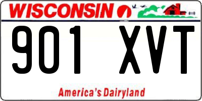 WI license plate 901XVT