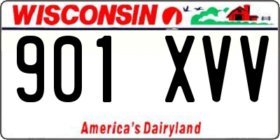 WI license plate 901XVV