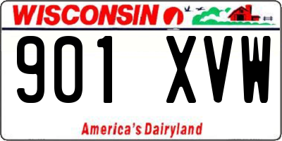 WI license plate 901XVW