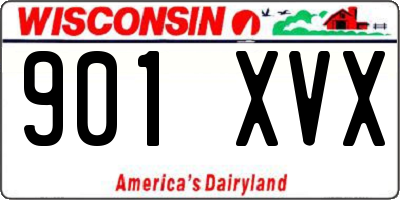 WI license plate 901XVX
