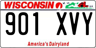 WI license plate 901XVY