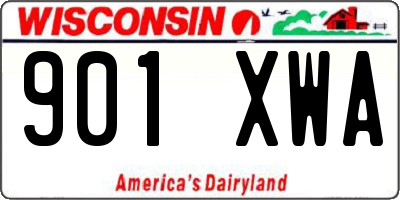 WI license plate 901XWA