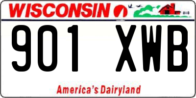 WI license plate 901XWB
