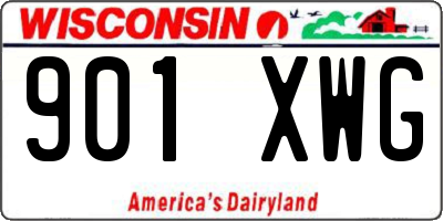 WI license plate 901XWG