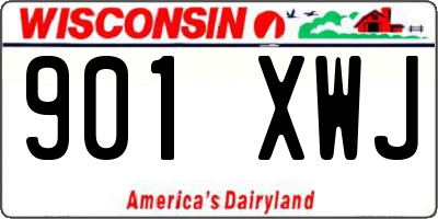 WI license plate 901XWJ