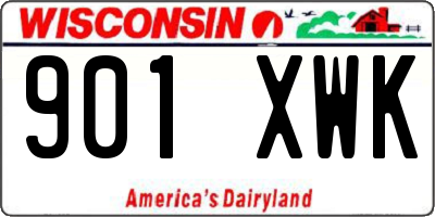 WI license plate 901XWK