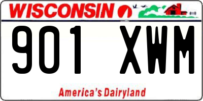 WI license plate 901XWM