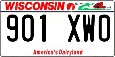 WI license plate 901XWO