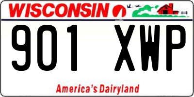 WI license plate 901XWP