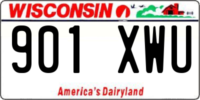 WI license plate 901XWU