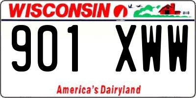 WI license plate 901XWW