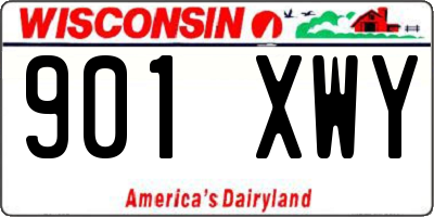 WI license plate 901XWY