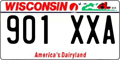WI license plate 901XXA