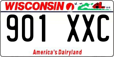 WI license plate 901XXC