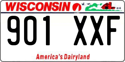 WI license plate 901XXF