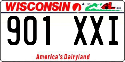 WI license plate 901XXI