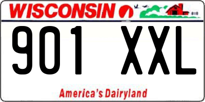 WI license plate 901XXL