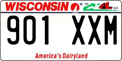 WI license plate 901XXM