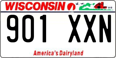 WI license plate 901XXN