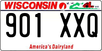 WI license plate 901XXQ