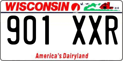 WI license plate 901XXR