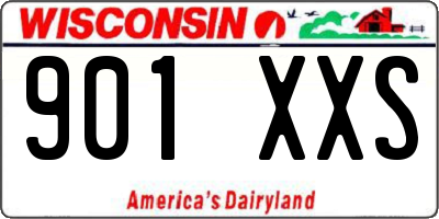 WI license plate 901XXS