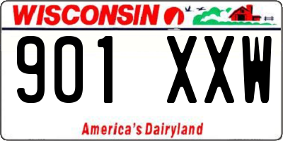 WI license plate 901XXW