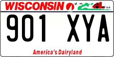WI license plate 901XYA