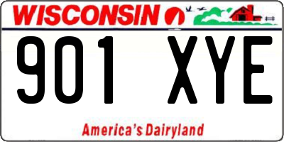 WI license plate 901XYE