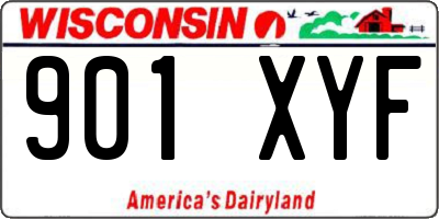 WI license plate 901XYF