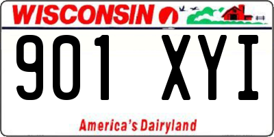 WI license plate 901XYI