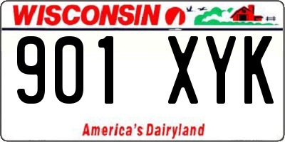 WI license plate 901XYK