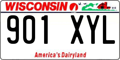 WI license plate 901XYL