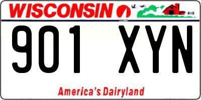 WI license plate 901XYN