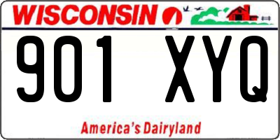 WI license plate 901XYQ