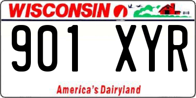WI license plate 901XYR