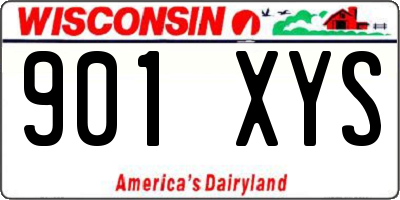 WI license plate 901XYS