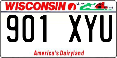 WI license plate 901XYU